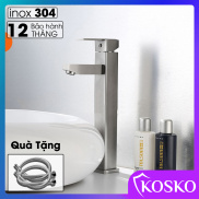 Vòi lavabo nóng lạnh KOSKO inox 304 vuông cao 30cmPhù hợp với nhiều loại