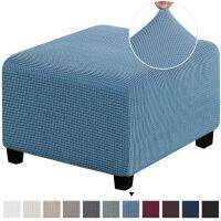 【lz】ﺴ❧๑  Retângulo Polar Fleece Footstool Cover estiramento Otomano Slipcover All-inclusive Bench Footrest Case para Home Móveis Protector