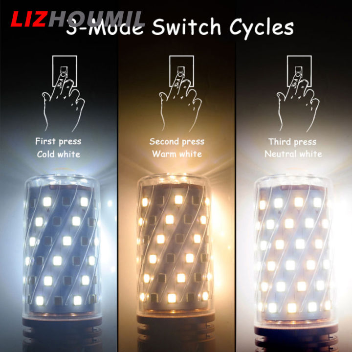 lizhoumil-185-265v-led-light-bulb-3-color-color-changing-energy-saving-high-brightness-dimming-household-screw-lamp