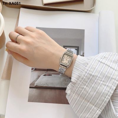 square watch female student ins minority simple temperament high dial steel belt workplace