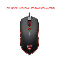 Motospeed V40 Optical Gaming Mouse 6 speed adjustment 4000 DPI Multi-Color Breath LED Backlight Wired mouse for Computer gamer