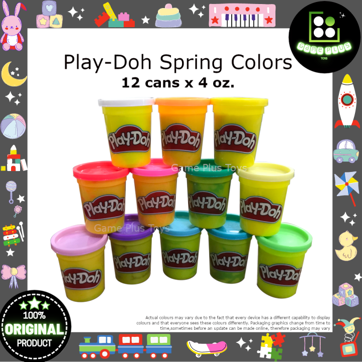 Play-Doh Bulk Spring Colors 12-Pack of Non-Toxic Modeling Compound 4-Ounce Cans