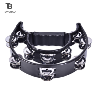 TONGBAO01 Tamborine กลองทนทานเครื่องมือ Percussion เครื่องดนตรี Compact Double