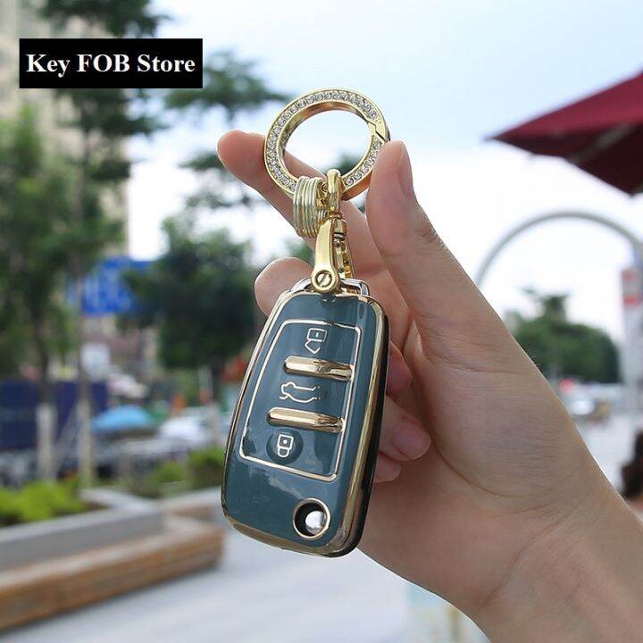 dfthrghd-tpu-car-flip-key-case-cover-shell-fob-for-audi-a1-a3-a6-a6l-q2-q3-q7-tts-r8-s6-rs3-protector-keychain