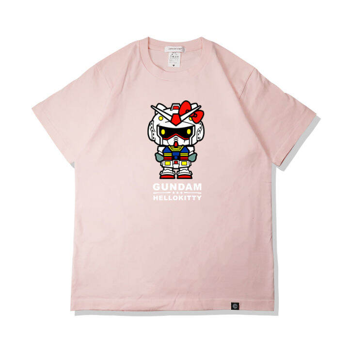 เสื้อยืดแขนสั้น-hello-kitty-gundam-ใหม่