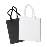 10/20pcs/lot White Black Highest Simple Paper Gift Bag Kraft Paper Candy Box With Handle Wedding Birthday Party Gift Package Pipe Fittings Accessories