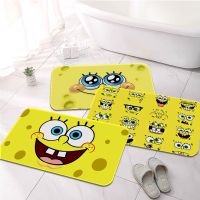 【CW】 Sponge-Bobs Face Entrance Doormat Bedroom Floor Decoration Room Hallway Anti-slip Rug