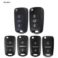 KLNU สำหรับ Hyundai I20 I30 IX35 Accent Solaris อาวานเทอีลานทา Verma 3ปุ่ม Flip Remote กุญแจรถยนต์อัตโนมัติ Shell ว่างเปล่า