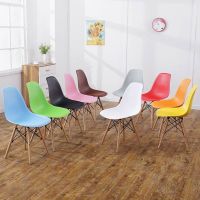 ☢ Chair Modern Simple Home Dining Eames Lazy Back Nordic Leisure Office Student Desk