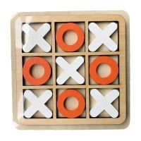 Wooden Tic TAC Toe Board Game Leisure Intelligent Family Games Funny Table Game Parent-Child Xoxo Chess Ox Chess