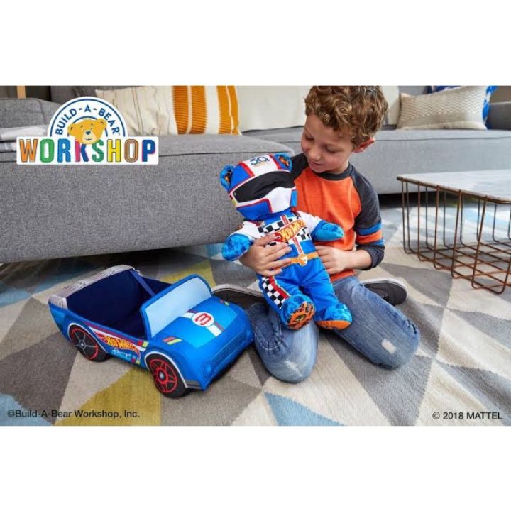 ตุ๊กตาหมีบิ้วอะแบร์-หายาก-รุ่นฮอตวีล-hot-wheel-build-a-bear-workshop-สินค้ามือสองจากอเมริกา