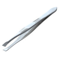 Silver Tone Stainless Steel 3.5" Length Tweezer for Eyebrow