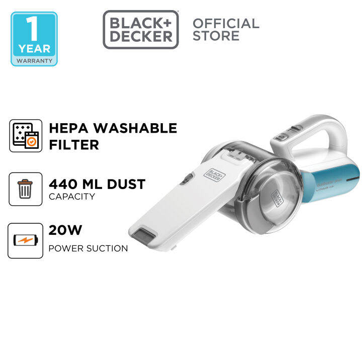 Carkio Kit 5 Filtri HEPA Lavabili + Spazzola Per Black & Decker DustBuster (PVF110, PHV1210, PV1020L, PD11420L E Altri)