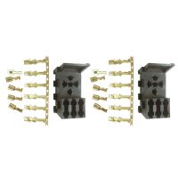 2X for Car Rv Yacht Relay &amp; 3 Fuse Base Kit - 4, 5 Pin &amp; Flasher Relays Fuses Holder Socket Box