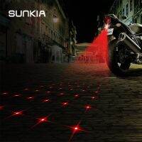 SUNKIA โคมไฟเลเซอร์ไฟตัดหมอกจักรยานยนต์ลายดาวไฟสัญญาณให้ความอบอุ่นมีหมอก