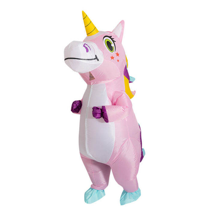 Rainbow Unicorn Inflatable Costume Pink Full Body Anime Cosplay ...