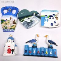 ✕♧ 3D Greece Travel Souvenir Fridge Magnets Handmade Painted Resin Fridge Magnet Refrigerator Tourism Collectibles Magnet Stickers