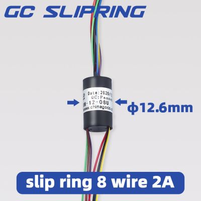 ‘；【-； GCSLIPRING Slipringelectric Slip Ring 8 Rings, Each Ring Current 2A, Diameter 12.5Mm PTZ Slip Ring Stay Plate Slip Ring