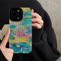 เคสโทรศัพท์ภาพวาดสีน้ำมันสีสำหรับ iPhone 14/13/12/11 Pro Max 12 13 Mini 6 6S 7 8 Plus X XR XS Max เคสด้านหลังเนื้อนิ่มกันกระแทกเคสโทรศัพท์ลายหนังสุดสร้างสรรค์ฝาครอบป้องกันกล้องเลนส์คลุมทั้งหมด