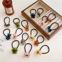 【hot】☌△℗  New Hair Tie Jelly Color Cartoon Bow Headwear