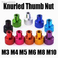 ✤  2PCS M3 M4 M5 M6 M8 M10 Colourful Aluminum Alloy Blind Hole Knurled Thumb Nut Single Pass Step Frame Hand Tighten Flange Nut