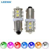 LEEWA 50pcs Wholesale BA9S T4W W5W 1210/3528 10SMD Interior Car LED Light License Plate LED Lamp Whiteredice bule CA1507