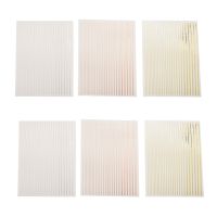 Gold 3D Nail Sticker Curve Stripe Lines Nails Stickers Adhesive Striping Tape Rose Gold Silver 6Pc Nail Stickers