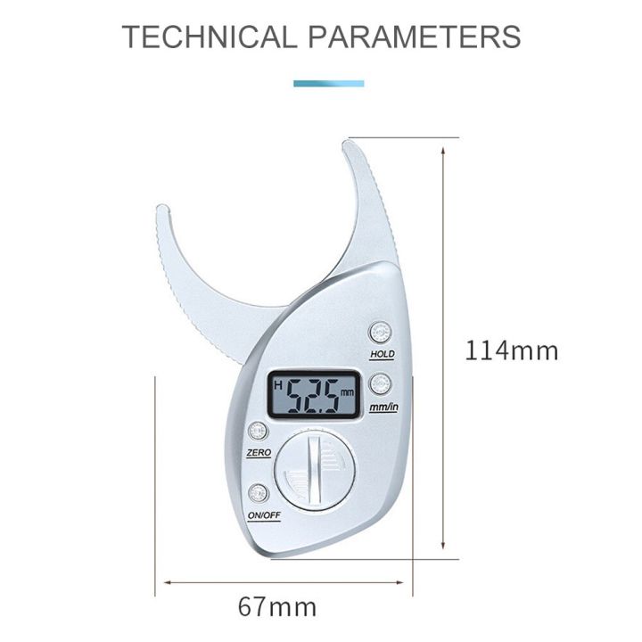 เครื่องทดสอบเครื่องมือคาลิเปอร์วัดไขมันของร่างกายเครื่องชั่งเครื่องวิเคราะห์เครื่องตรวจวัดการออกกำลังกายอุปกรณ์วัดลดไขมันผิวแบบดิจิตอลอุปกรณ์วัดไขมันอิเล็กทรอนิกส์