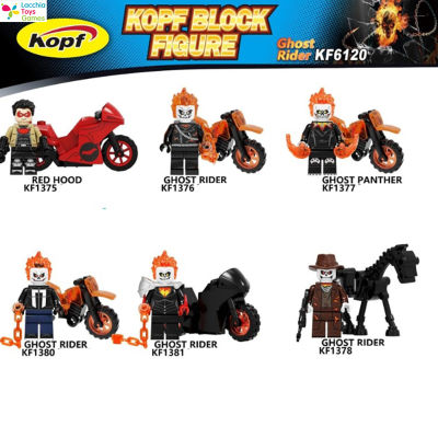 LT【ready Stock】Legoing Minifigures Building Blocks Toy Ghost Rider Motorcycle Chariot Assembly ของเล่นเพื่อการศึกษา1【cod】