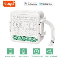 【Thriving】 FairBay Tuya ZigBee 3.0รีเลย์สวิตช์อัจฉริยะไม่มี/กับการควบคุมเสียง1/2/3โมดูลสวิตซ์  ที่เป็นกลางสำหรับ Google Home Alexa