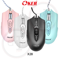 เม้าส์สาย USB เม้าส์ OKER รุ่น X28 เม้าส์เล่นเกมส์