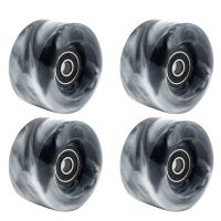 4 Pcs Roller Skate Wheels with Bearings for Double Row Skating and Skateboard 32mm x 58mm 82A