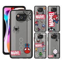 เคสสำหรับ Xiaomi Poco Redmi Note 9 10 11 X3 NFC,F1 M3 X3 Pro F3 9 X3 NFC 8T 8 10 7 Celular Matte ฮีโร่มาร์เวล Spiderman