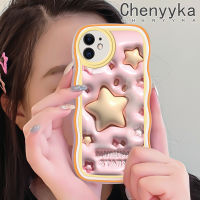 เคส Chenyyka สำหรับ iPhone 11 Pro 11 Pro Max 3D ลายการ์ตูนดาวส่องแสงกรอบซิลิโคนนิ่มหลากสีเคสโทรศัพท์แบบใสเคสโปร่งใสกันกระแทกป้องกันเลนส์กล้อง