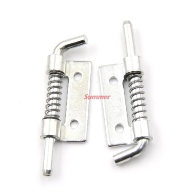 【LZ】♗☂  Hot 5pcs Spring Loaded Metal Security Barrel Bolt Latch Silver Tone Spring Latches Door Cabinet Hinges Hardware 5.3 X 1.7cm