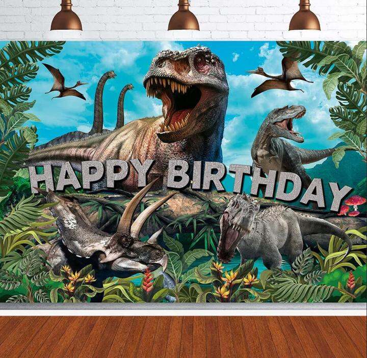 Dinosaur Backdrop 7x5FT Dinosaurs Background Dinosaur Birthday Backdrop ...