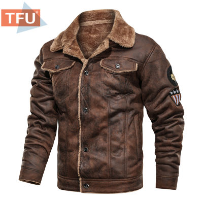 Men 2022 Spring Thick Warm Fleece Leather Jacket Coat Men Autumn Outwear Casual Military er Motor Biker Leather Jackets Men