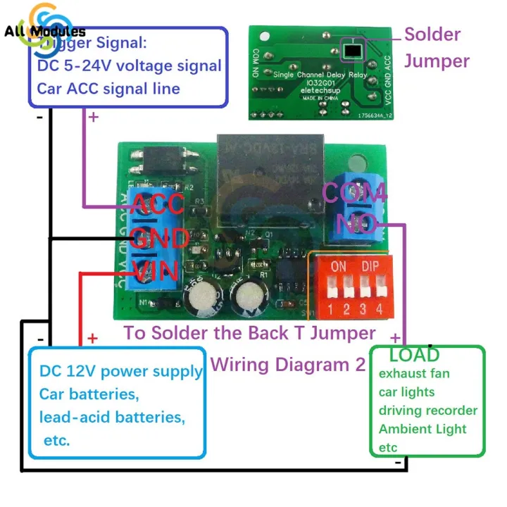 DC 12V Car Power Off Delay Off Switch Relay Board ACC Trigger Relay