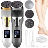 ZZOOI USB Rechargeable Electric Foot File Pedicure Foot Sander IPX7 Waterproof 2 Speeds Eliminate Feet Dead Skin and Calluses Remover