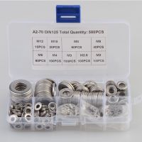 580pcs Set 304 Stainless Steel Assorted Washers Metric Flat Washer Tool M2 M12