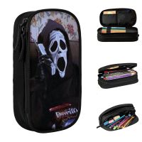 【LZ】♣▣  Horror thriller grito lápis casos ghostface skeet ulrich loomis caneta titular sacos crianças grande capacidade material escolar pencilcases