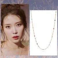 colorful DEL LUNA Hotel IU Korean dramas TV chain Necklace for women girl fashion jewelry choker mujer ресницы piercing man Fashion Chain Necklaces