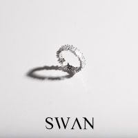 SWAN - Tapered like baguette ring แหวนเงินแท้ ฝังเพชรคิวบิคเซอร์โคเนีย cubic zirconia ทรงเหลี่ยม baguette