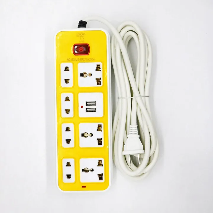 HOME VERSION Power Extension Cord with Multiple Outlets and 2 USB 9