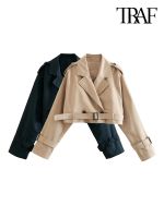 ♗✴☬ Fashion With Breasted Crop Jacket Coat Sleeve Loose Female Outerwear