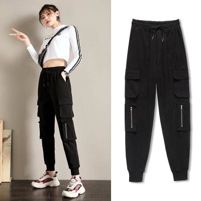 CODff51906at Legging overalls 工装裤女裤子春秋新款宽松bf束脚显瘦高腰ins潮运动休闲学生韩版xaimen.my