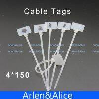 250pcs 4mm*150mm Nylon cable ties tags for On Ethernet RJ45 RJ 12 Wire power cable Label Mak Cable Management