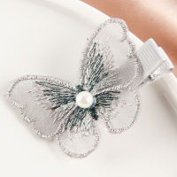 Butterfly Simulated Pearl Long Tassel Chain Hair Clip Barrette Bridal Wedding Hair Braid Dreadlocks Bead Women Party Accessories