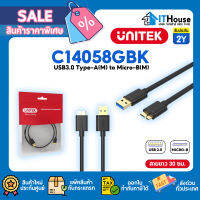 ?สาย UNITEK USB3.0 USB-A to Micro-B (รุ่น C14058GBK)? สำหรับต่อ กล่องฮาร์ดดิสพกพา สายยาว 30cm? สายรับประกัน 2 ปี