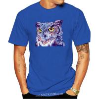 Trippy Purple And Blue Owl Majestic Artwork Men Available T Shirt White